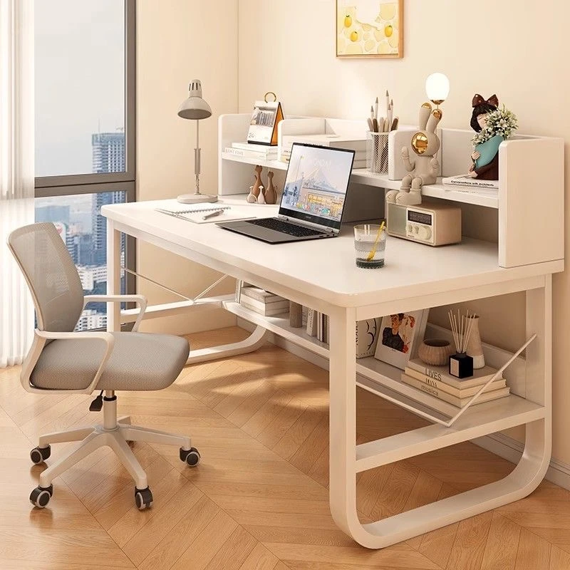 福思源电脑桌台式卧室简约学生写字办家用书桌书架一体桌子学习桌