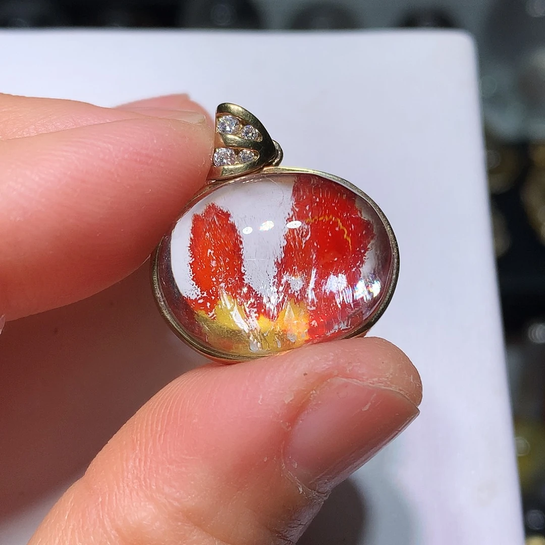 银S925镀金镶嵌水晶珠宝半成品定制款