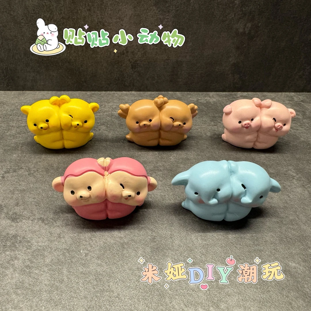 【对对碰】贴贴小动物树脂DIY立体摆件