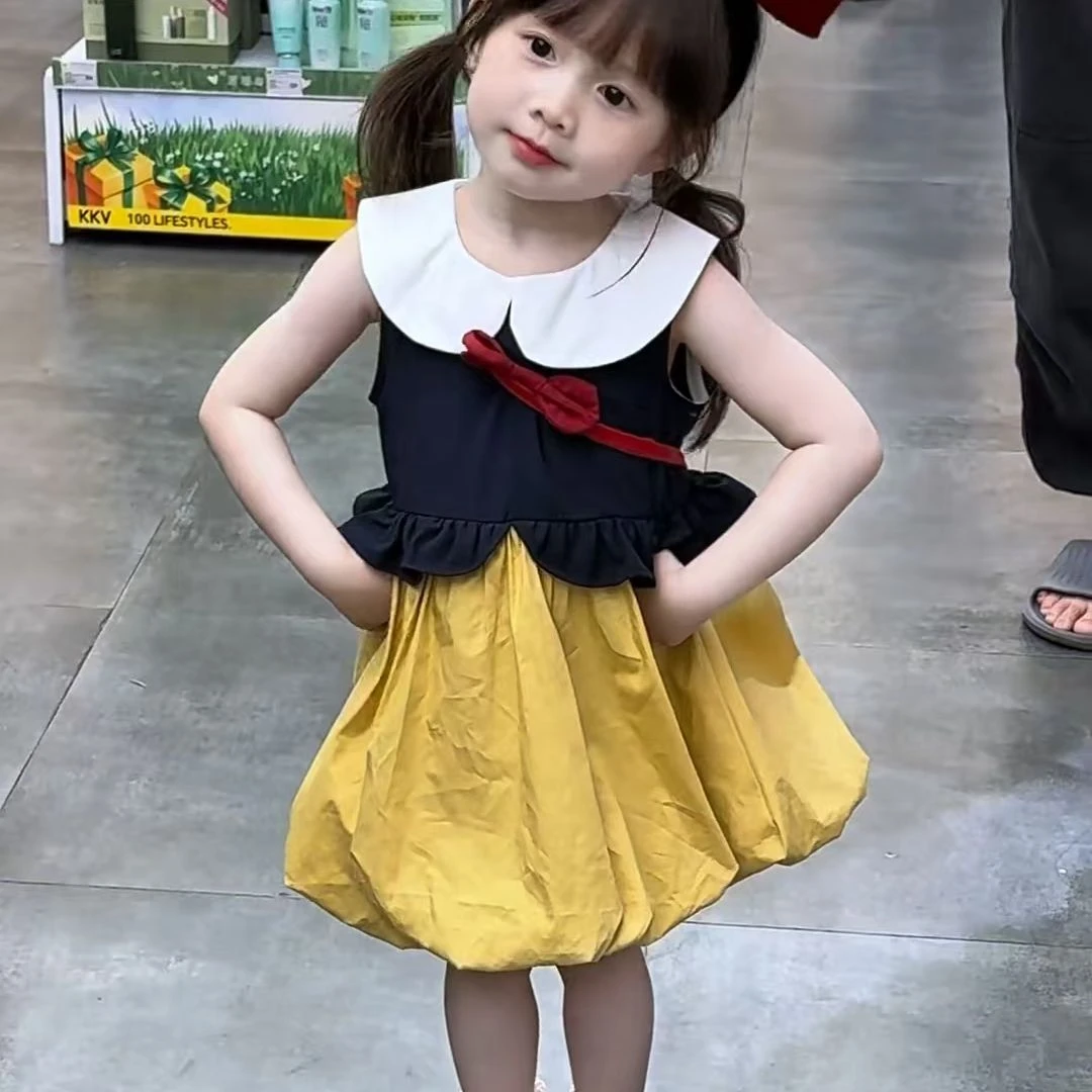 女宝洛丽塔白雪公主连衣裙夏季2025新款儿童洋气表演jk花苞背心裙