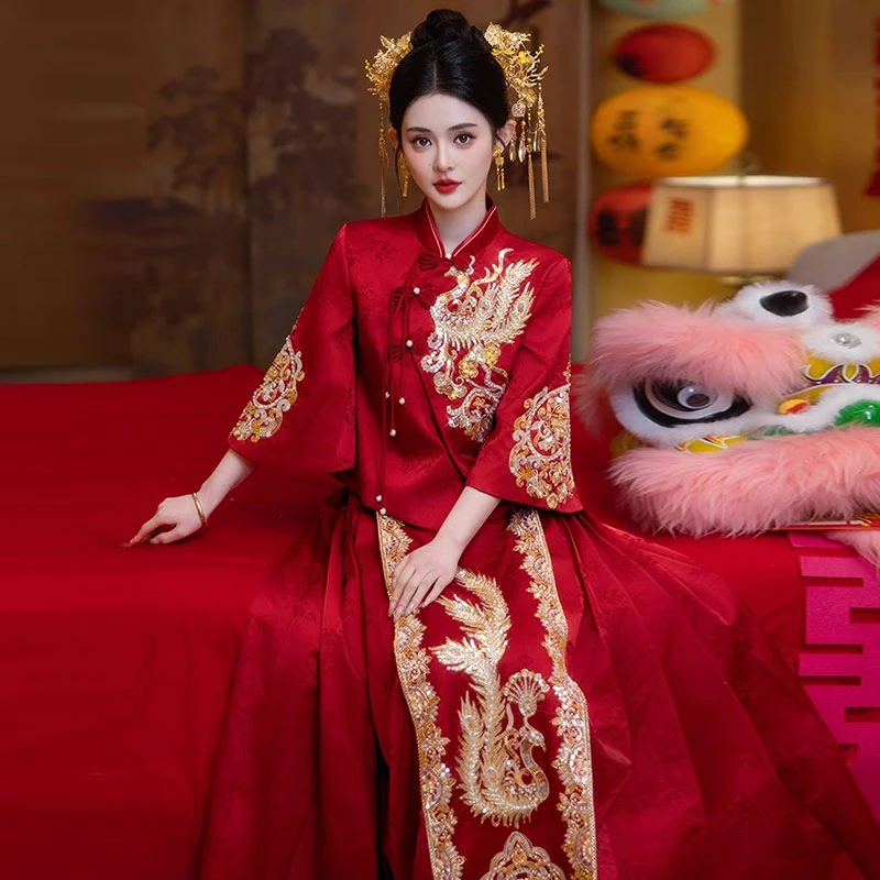 新中式秀禾服婚服2025新款结婚嫁衣礼服裙高级敬酒服回门服马面裙