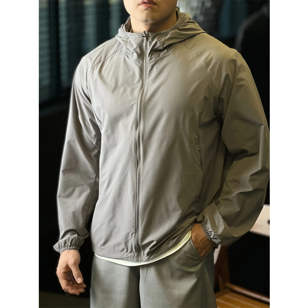 简素Design COOLMAX呼吸凉感连帽防晒外套男宽松休闲UPF50+春夏季