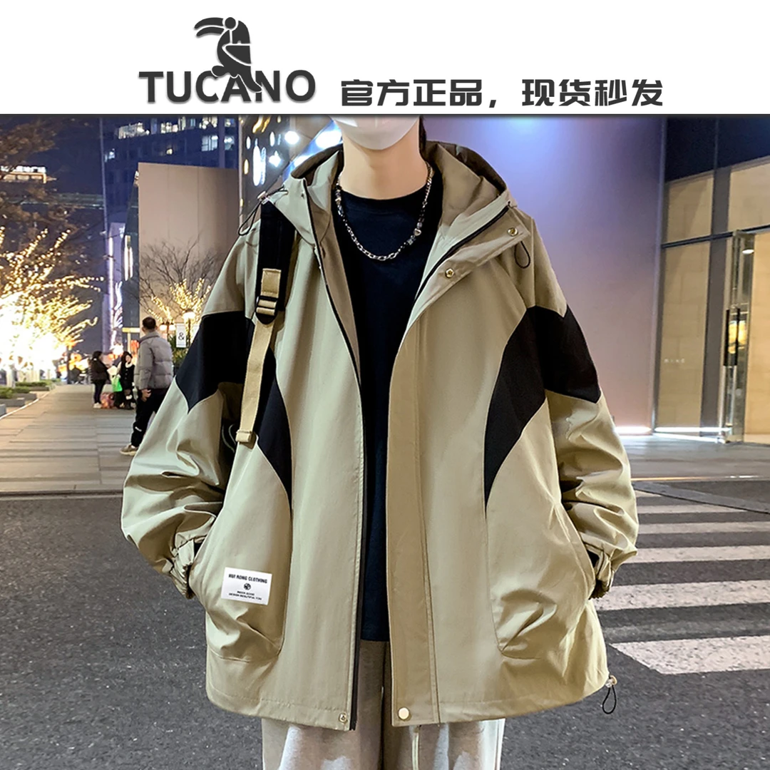 啄木鸟【官方】美式复古工装夹克男春秋季2025新款宽松休闲百搭外套