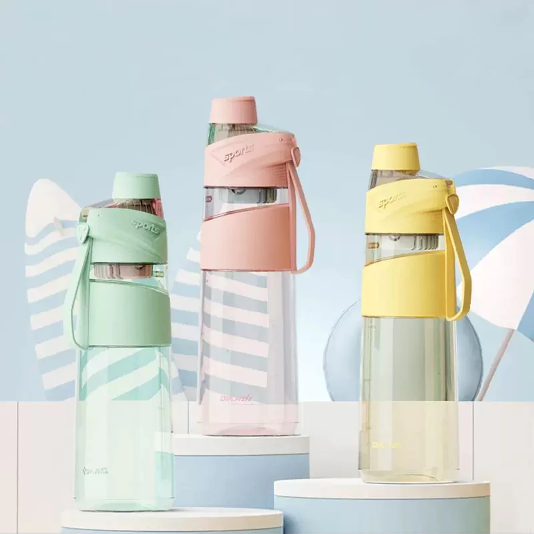 便携式大容量小清新直饮运动水杯E845