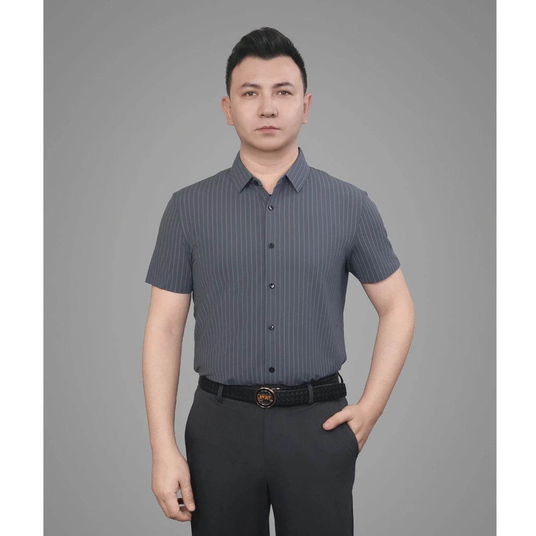 TOYLUK男士冰凉高弹休闲商务衬衫2024Y008