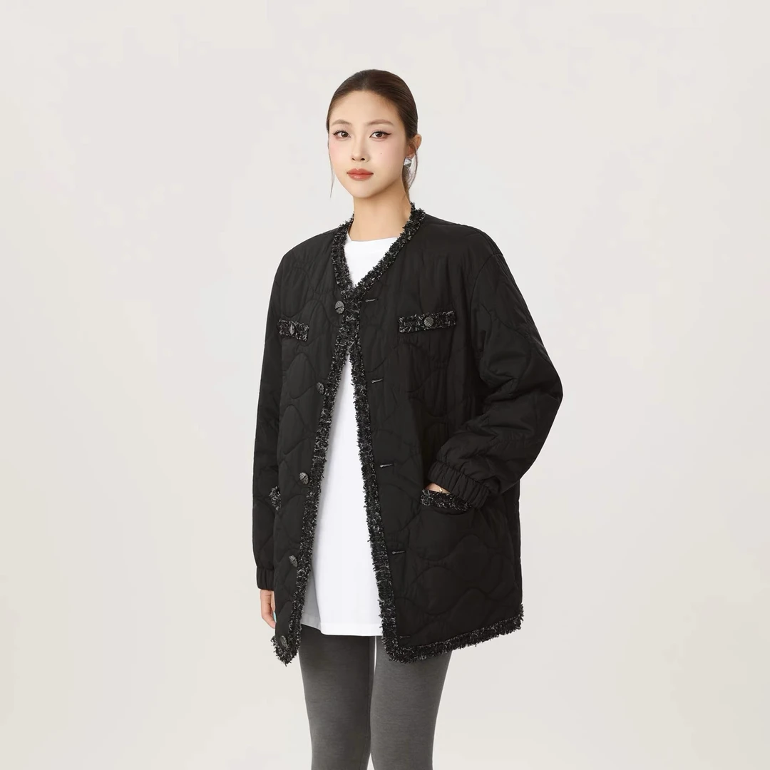 AMASS/阿玛施落肩袖棉服秋冬多红工装夹克秋冬简约保暖短款540040