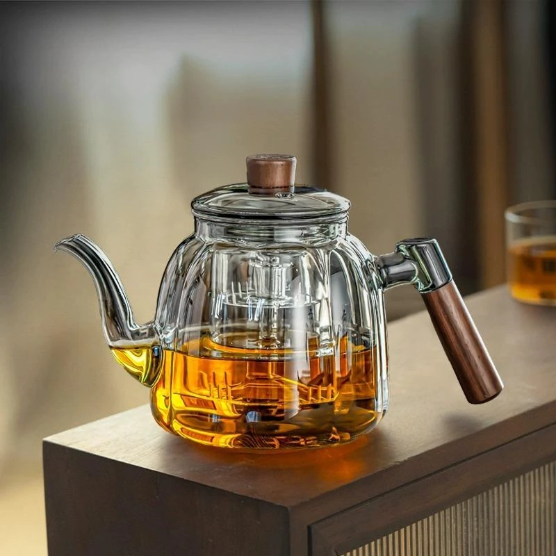 大容量玻璃煮茶壶耐高温电陶炉煮茶器蒸煮两用大容量茶具泡茶壶