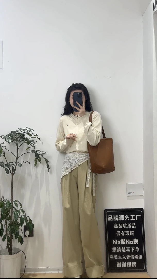 韩版简约高腰显瘦直筒裤女春夏薄款休闲百搭九分裤