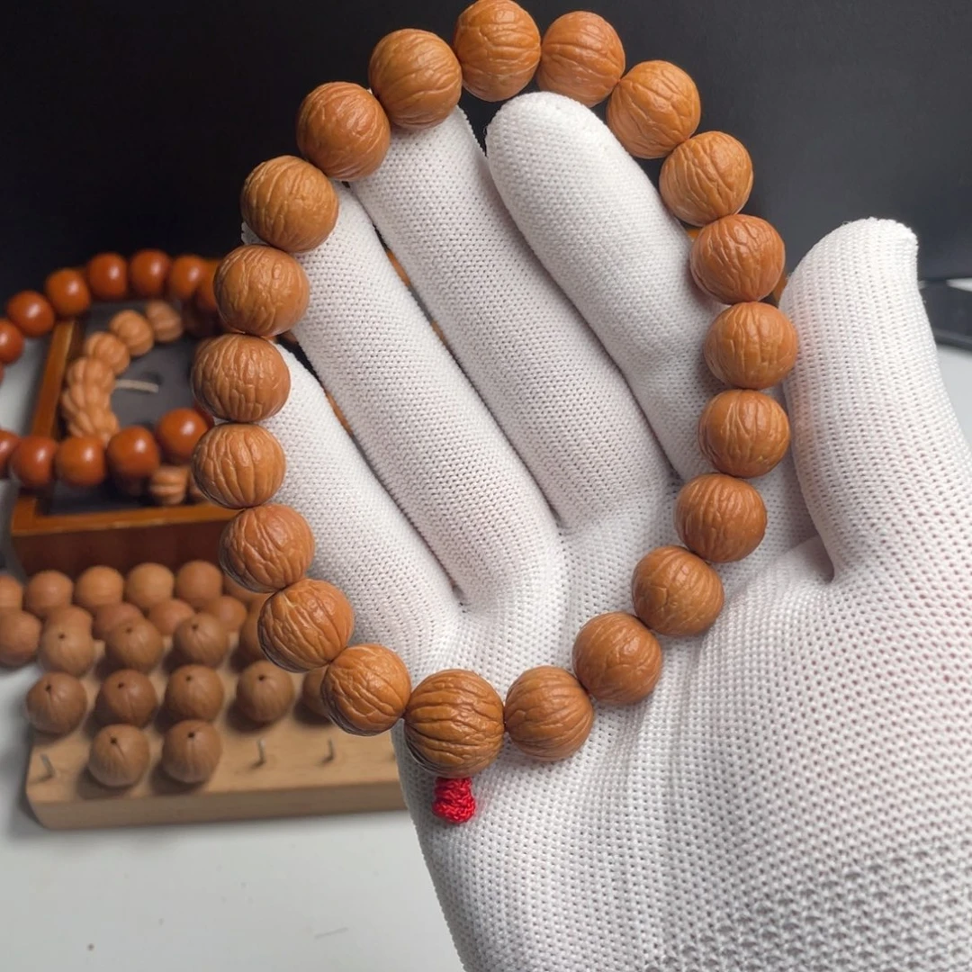 猴头核桃手串纯天然无修凤羽