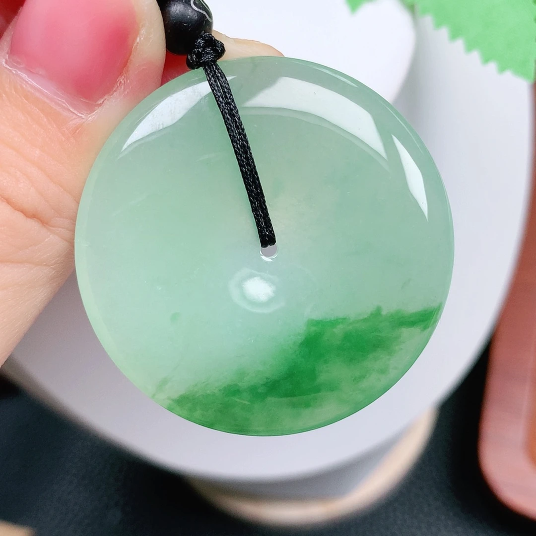 翡翠未镶嵌颈饰平安40-5.5