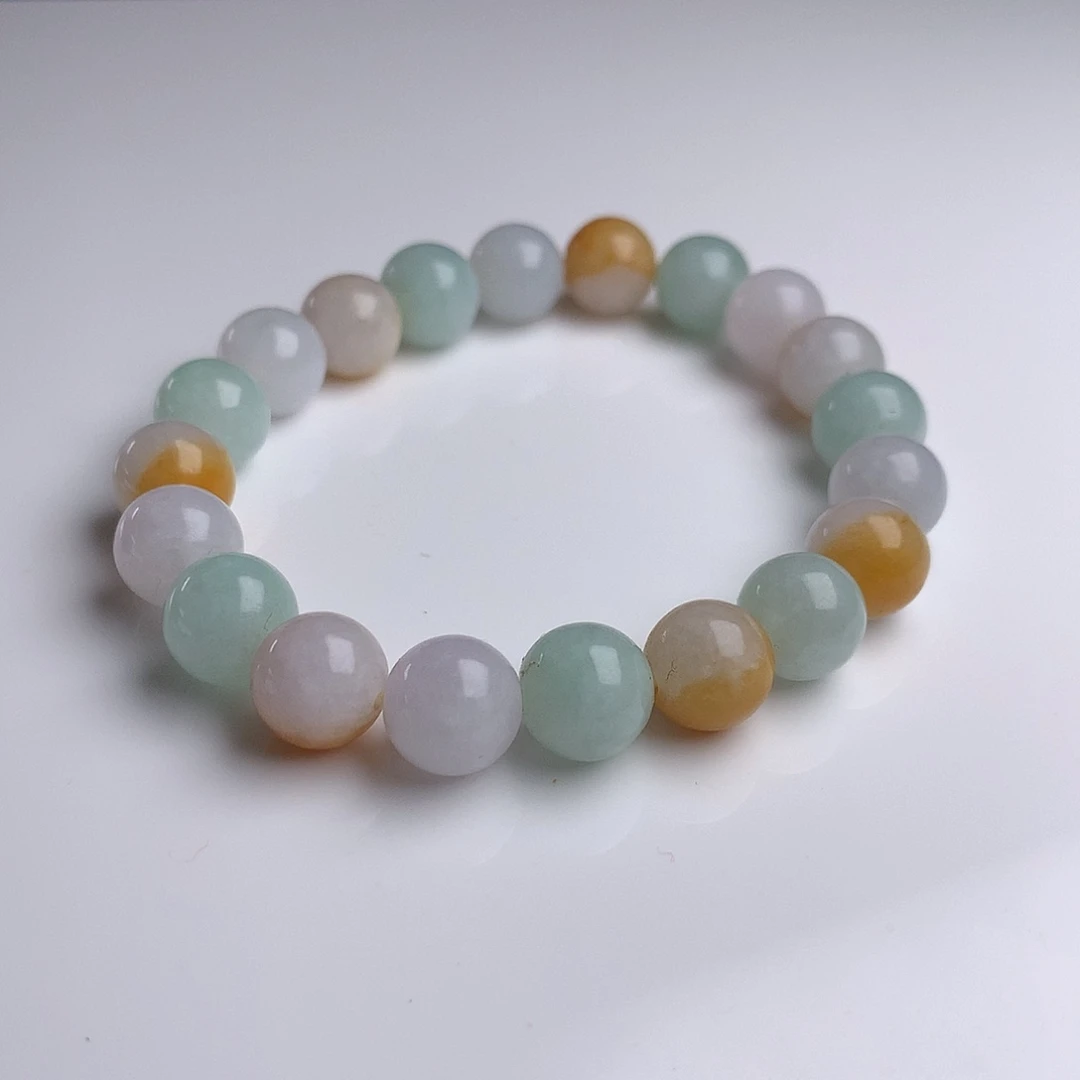 未镶嵌手串翡翠9.5mm！