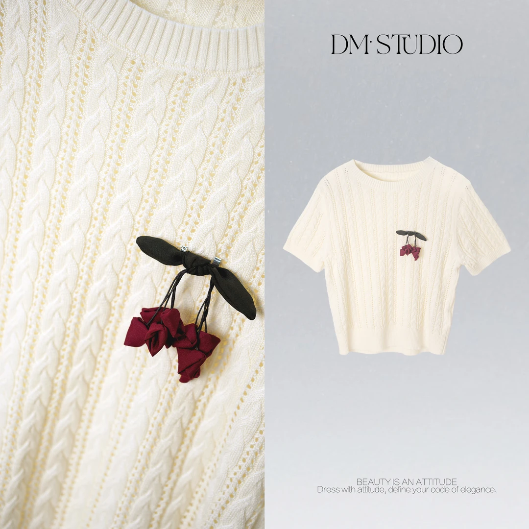 DEDM•STUDIO/气质创意显瘦百搭休闲针织套头上衣2508ZZS/M60101