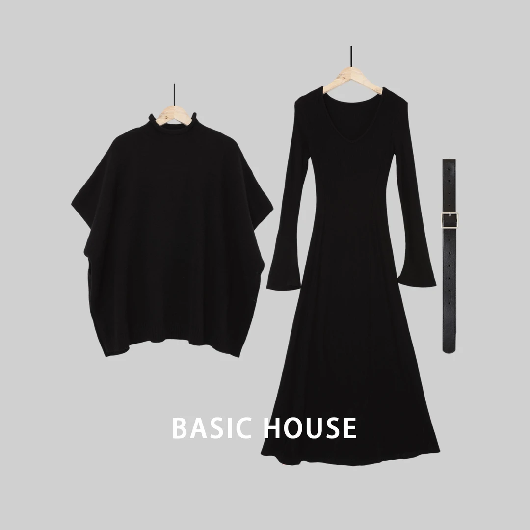 Basic House百家好秋冬新款设计师休闲气质两件套B1385B5HH82