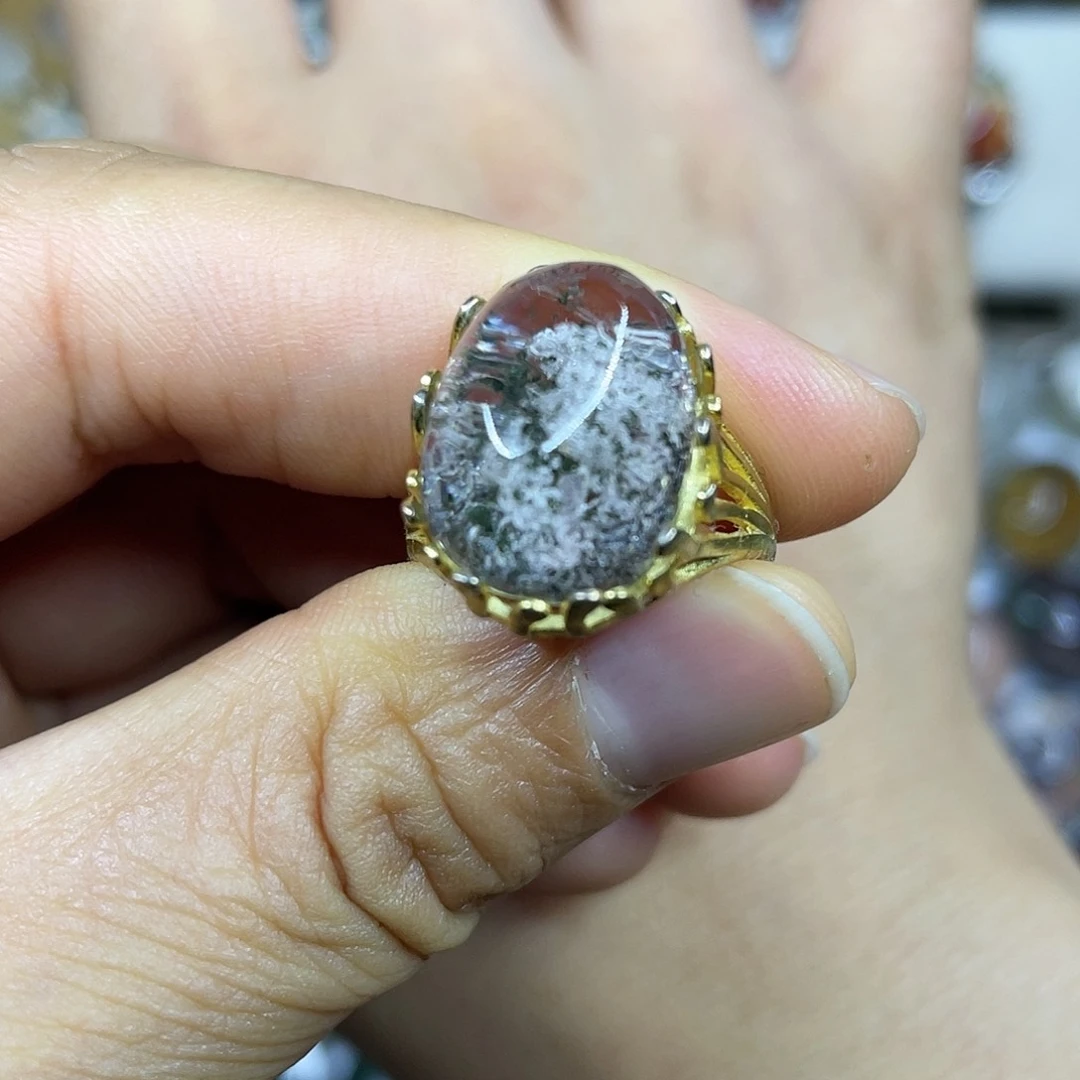 【闪购商品】银S925镶嵌珠宝半成品水晶戒指