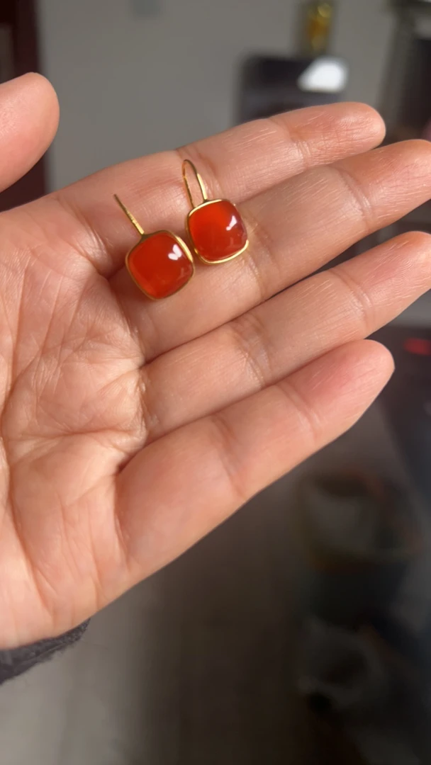 高品质南红玛瑙耳饰