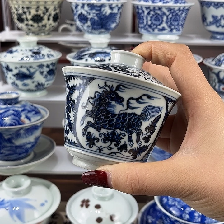 低***爷景德镇陶瓷手工手绘茶器