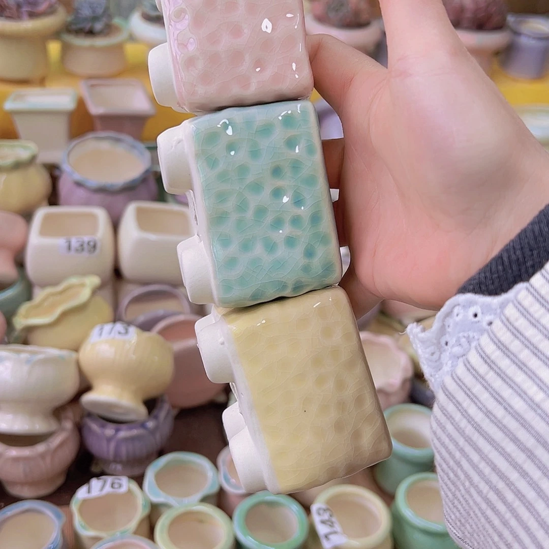 红陶陶瓷花盆当场满12包邮