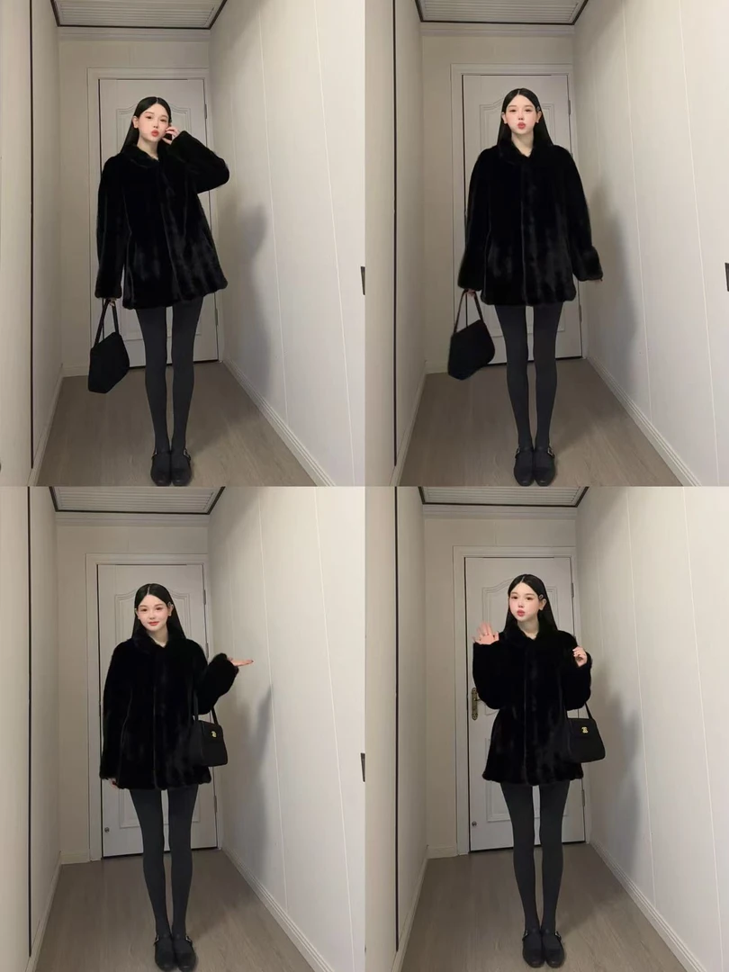 定制du家双色环保水貂皮草外套 28187龙猫