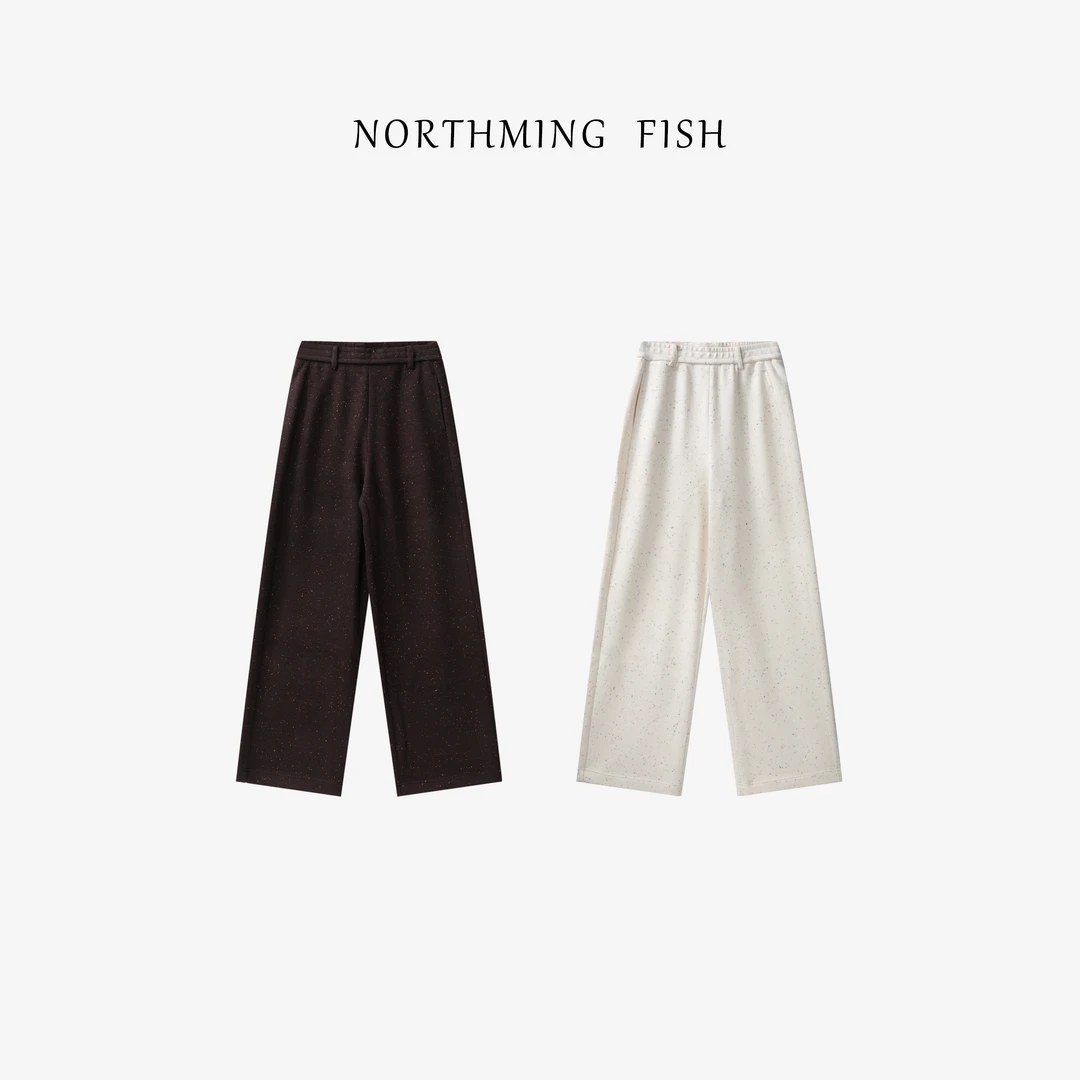 NorthMing fish 「星月神话」舒适韵律 柔软抗皱轻盈简约阔腿裤