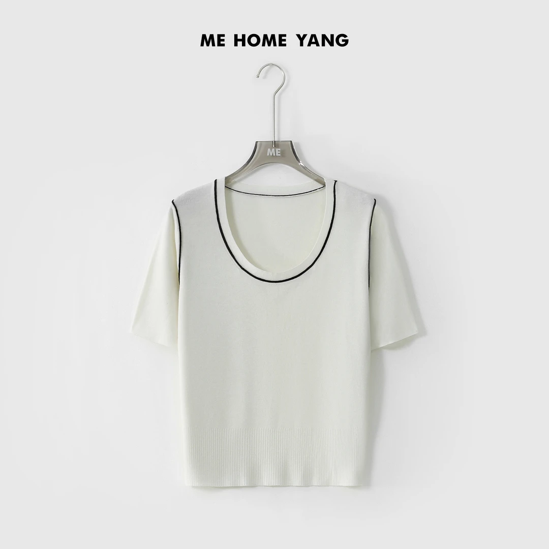 ME【小香明线T】春夏女士显瘦时尚百搭通勤针织衫MEQS1531