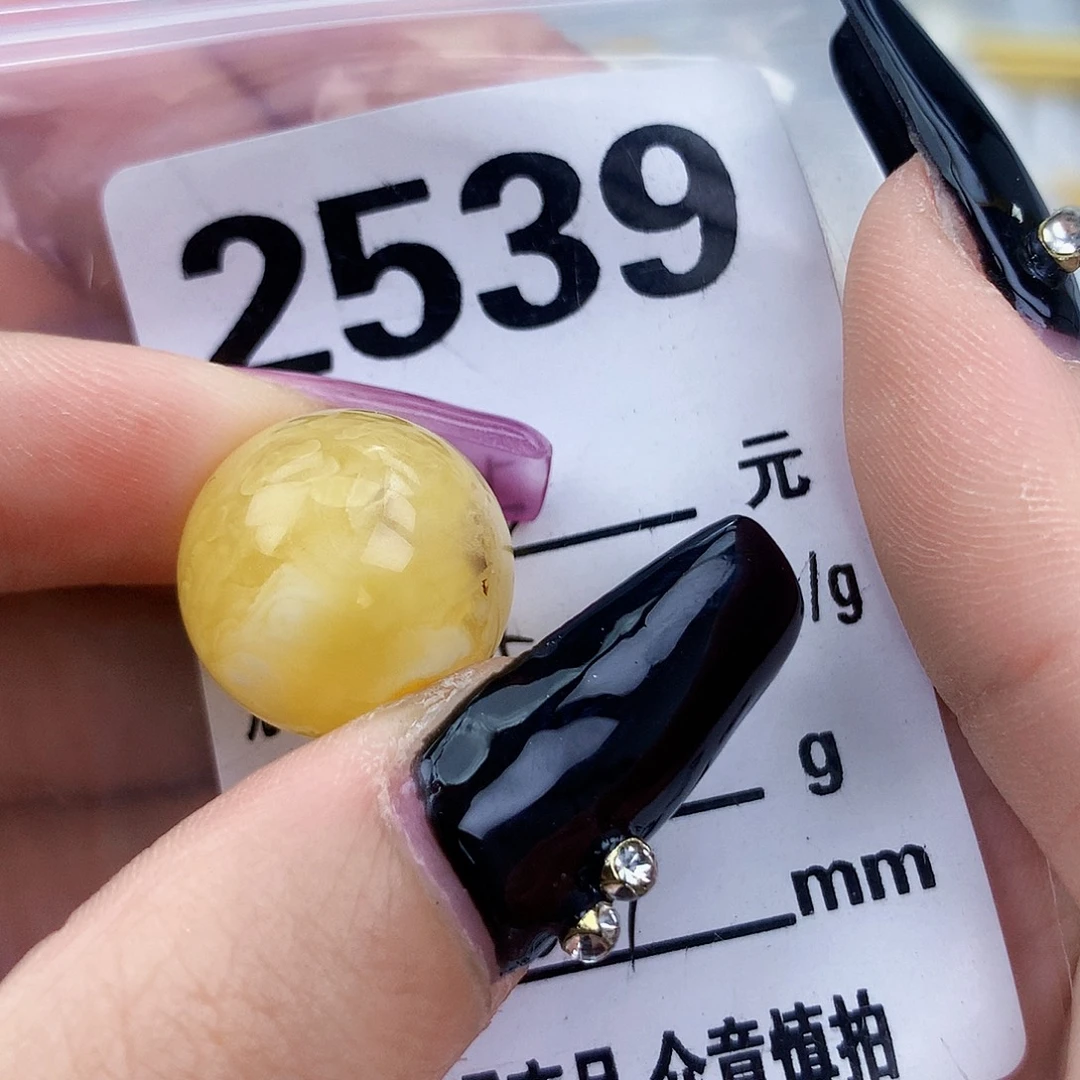 琥珀未镶嵌珠宝奇石17植物，划痕