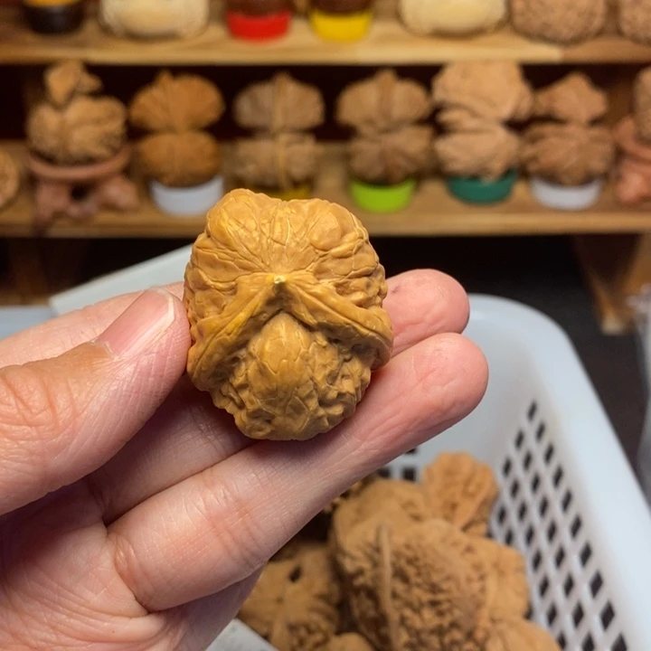 没***白文玩核桃把件文玩