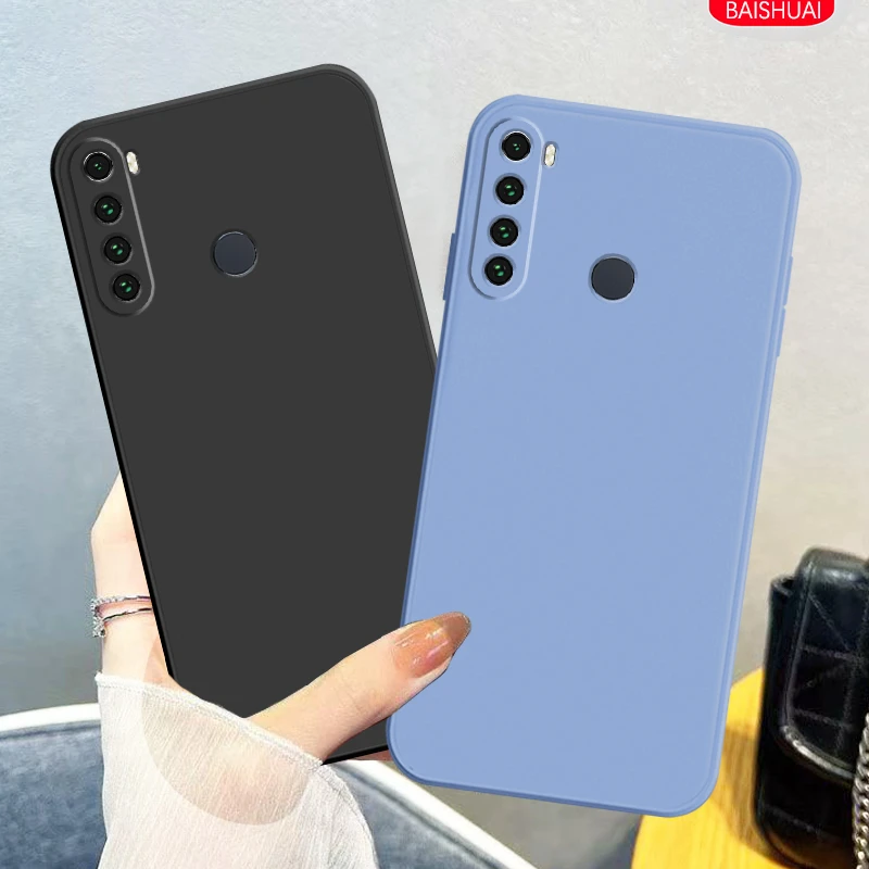 适用红米note8手机壳M1908C3JE软胶防摔全包Redmi防指纹直边纯色