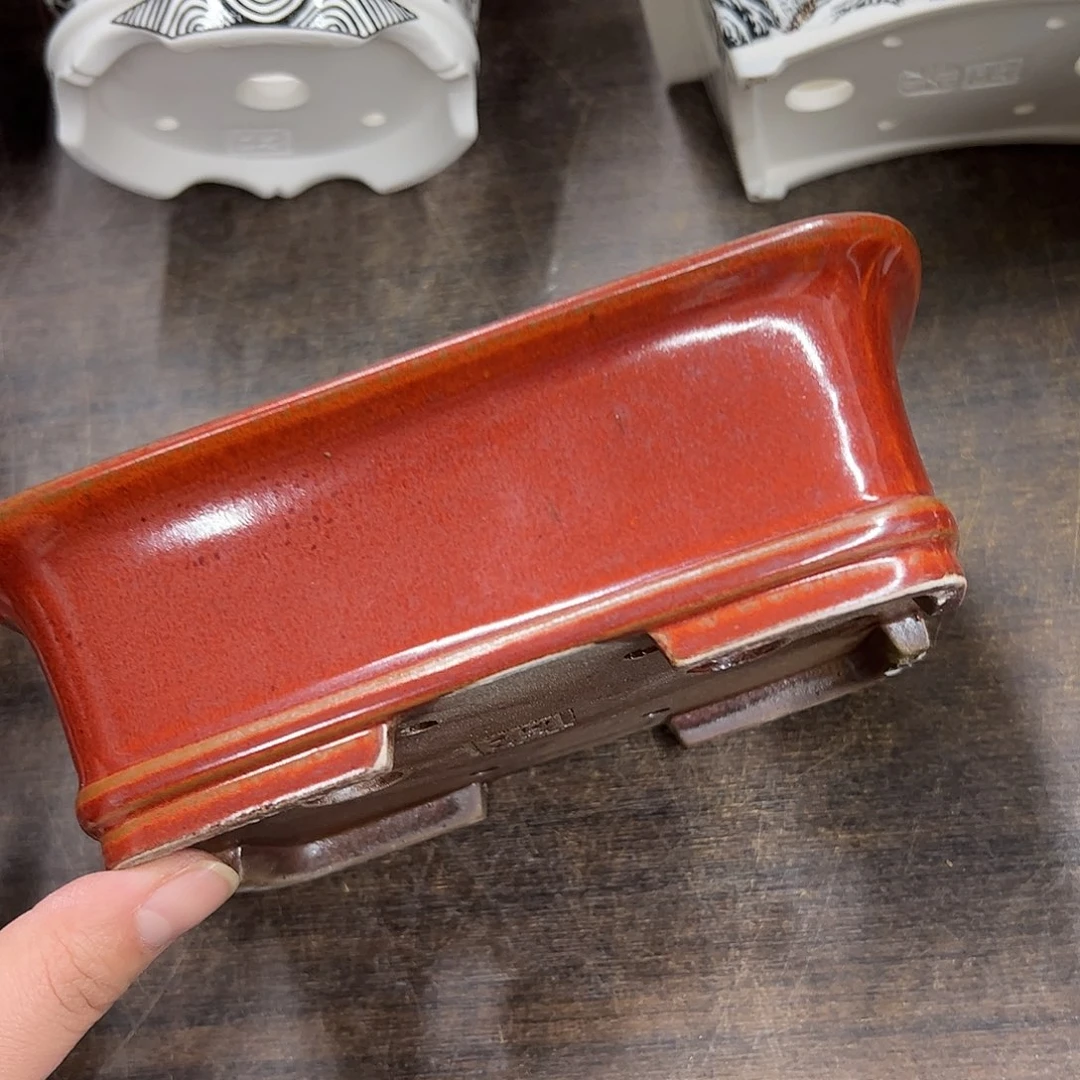 紫砂花盆663号微瑕18/14/5.5cm