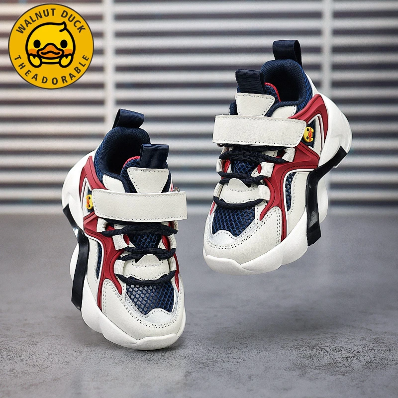 小黄鸭男童鞋单网透气2025夏季新款软底轻便中大童网面儿童运动鞋