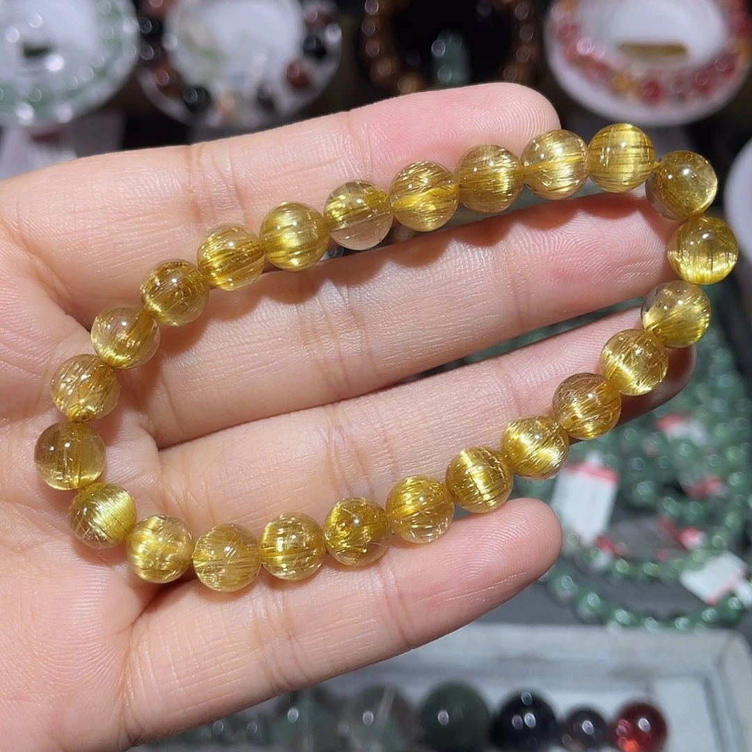 水晶手串未镶嵌钛晶手串