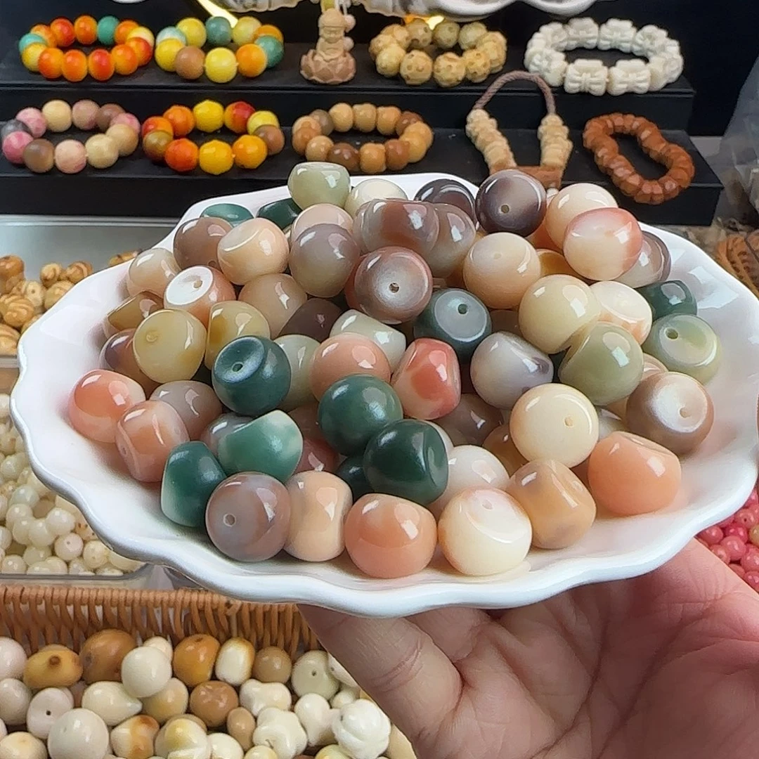 手串菩提根/象牙果卡14.5瓷玉荔枝葡萄蒜瓣100颗