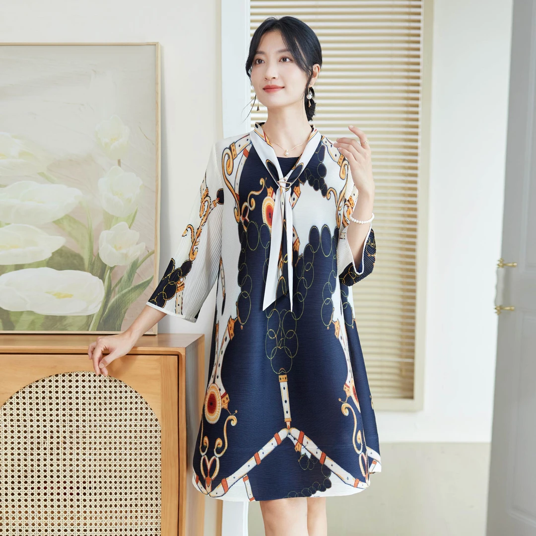 【欧洲站】S3574时尚减龄连衣裙2025春季新款