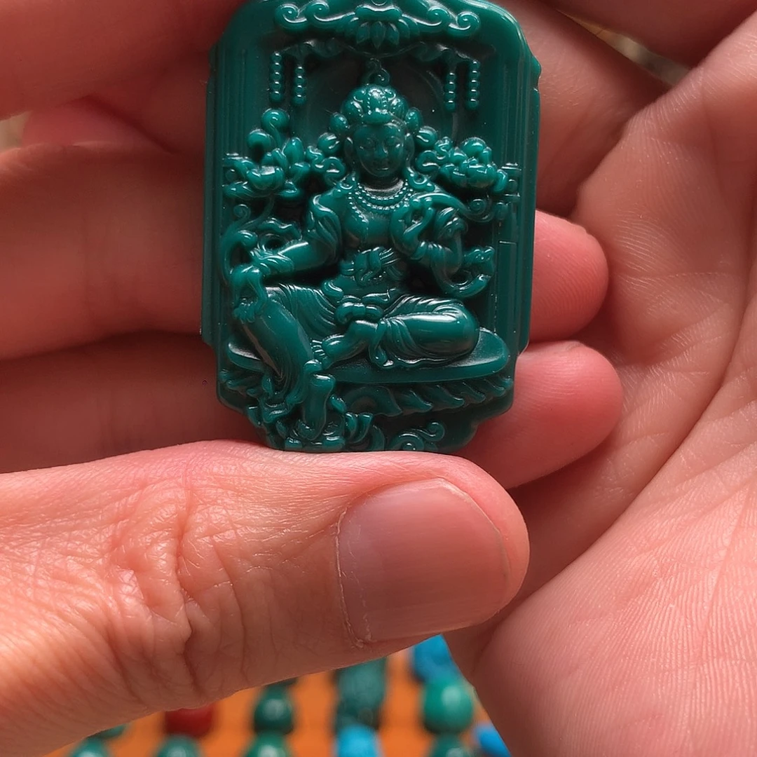 颈饰琉璃色30mm吊坠