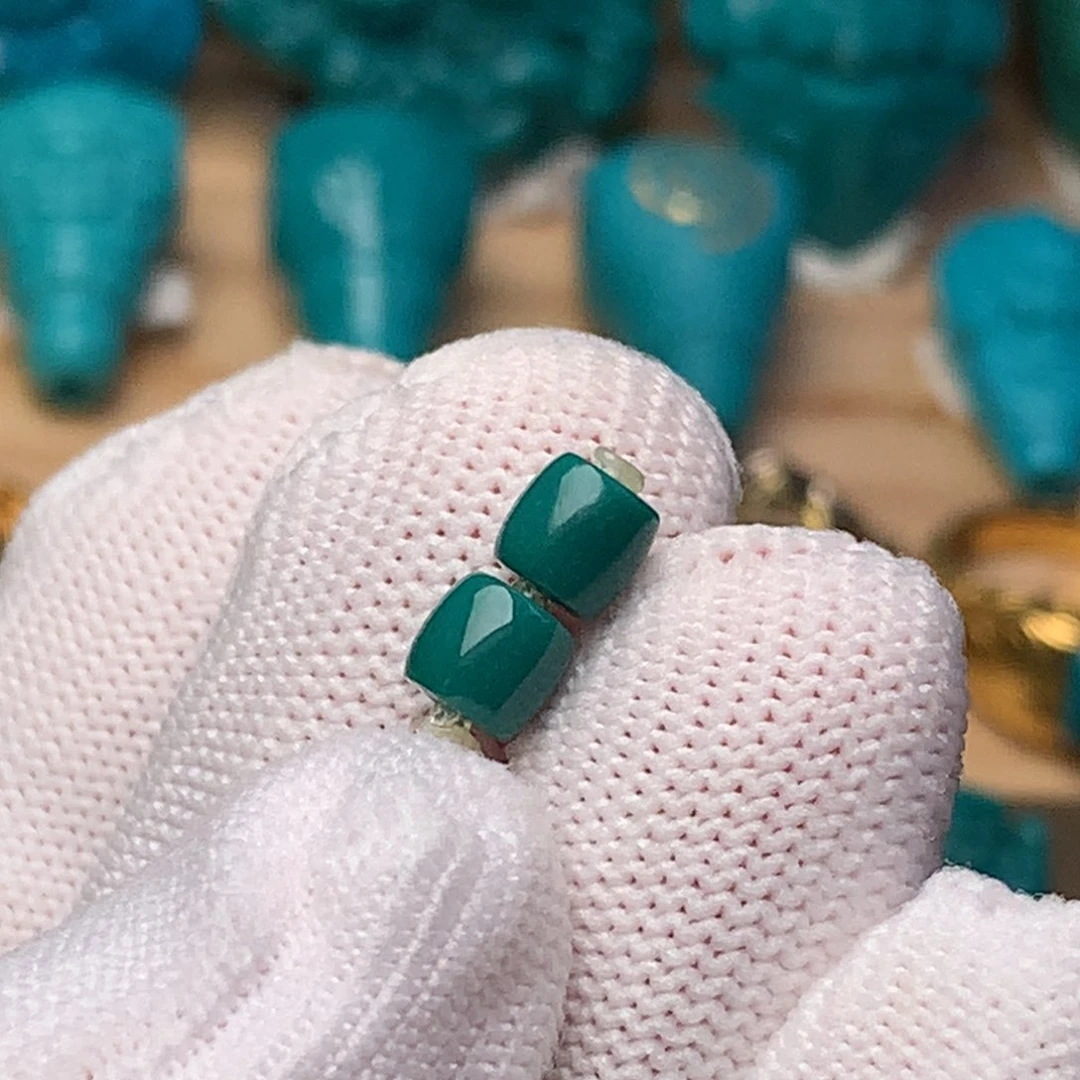未镶嵌绿松石珠宝奇石5mm