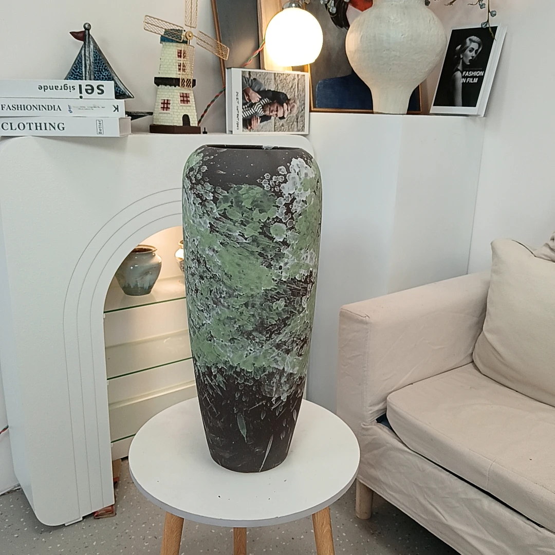 【手工景德镇复古手工花瓶】简约轻奢高60CM口径15CM