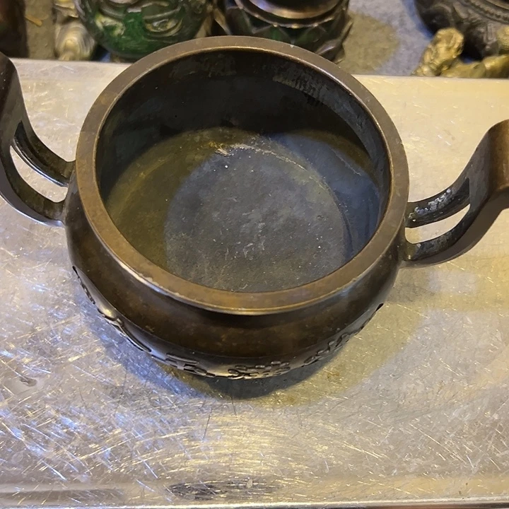 风***沙黄铜摆件，文房工艺品摆件