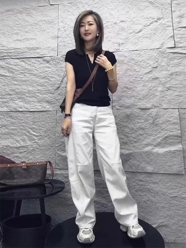 套装2025新款女装夏季微胖显瘦炸街减龄短袖休闲裤盐系轻熟两件套