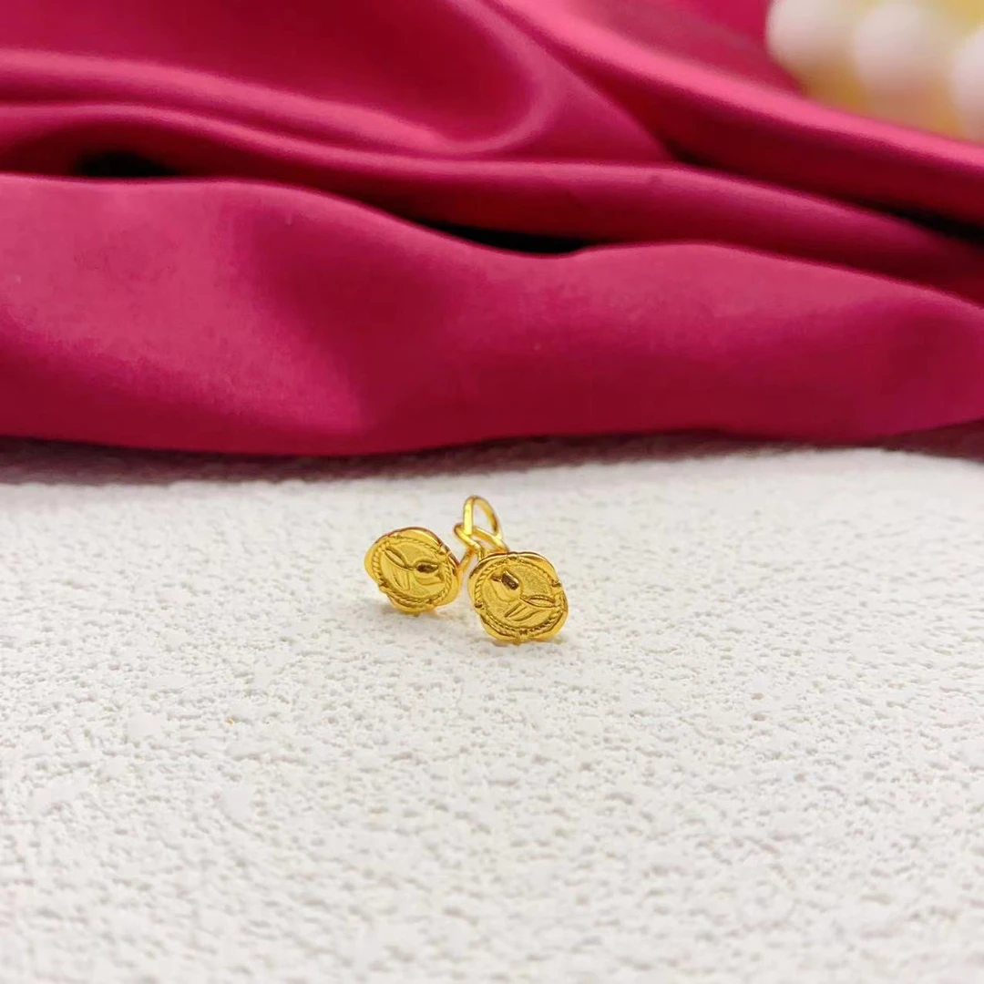 【木韵阁】足金999 黄金5G郁金香耳钩时尚百搭耳钉 2.17 2.11