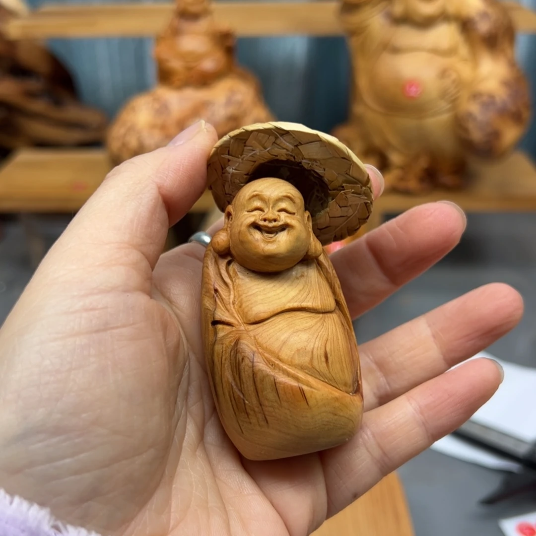 金***金木崖柏木摆件手把件，