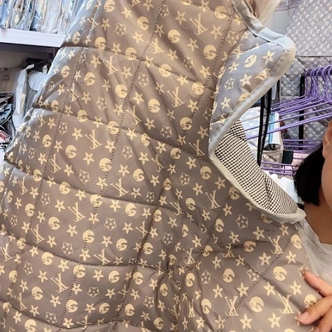 中厚灰色黄花护脖护肩