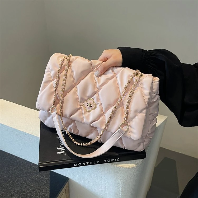 小香风菱格链条包包女新款高级感质感小众单肩斜挎包通勤简约上班