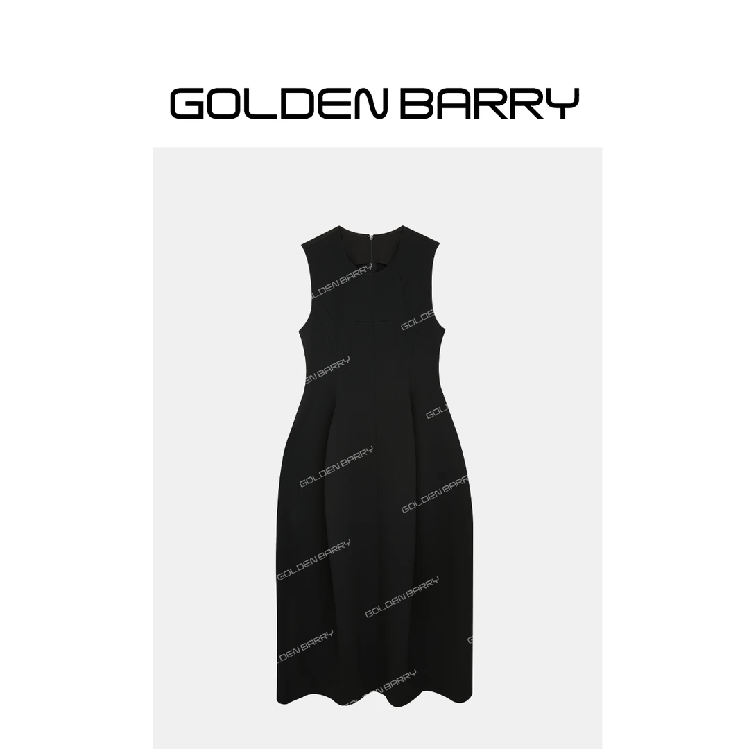 GOLDENBARRY|307096赫本风花苞连衣裙
