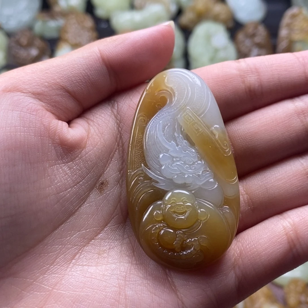 吊坠(不含链)未镶嵌和田玉（糖玉）坤*?