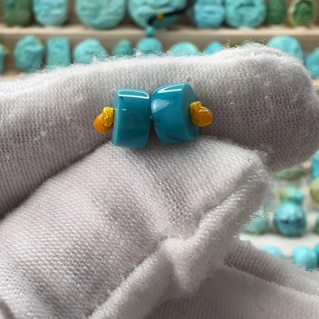 未镶嵌绿松石直切珠6.5x3.6mm