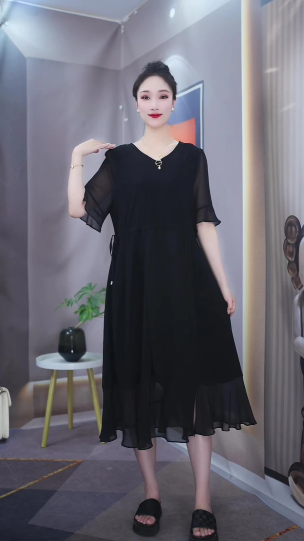 【上新定制】H.G710#新款减龄百搭连衣裙