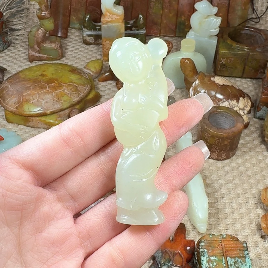 白玉菩提吊坠挂件