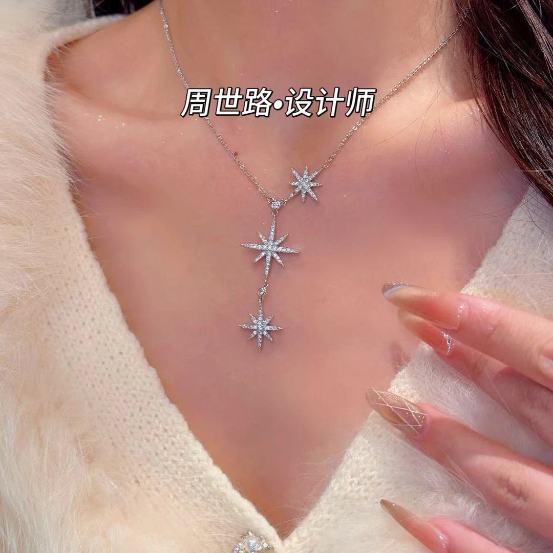 黄铜项链 周世路设计师欧美风民族风女气质精致镶钻颈链饰品