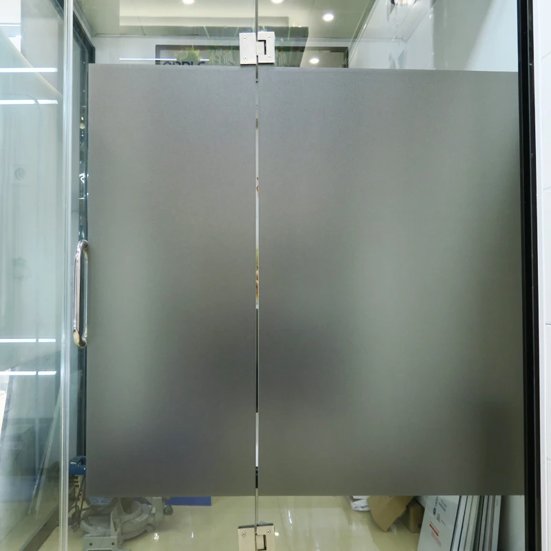 灰色磨砂玻璃贴膜防窥透光不透明办公门窗移门贴纸轻奢灰家用不透