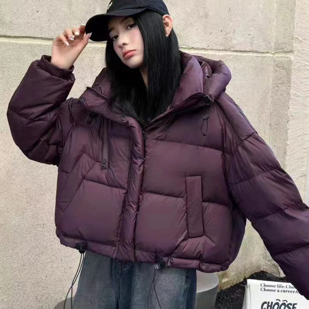 1672（羽）连帽短款插肩袖女欧版立领休闲韩版潮流百搭