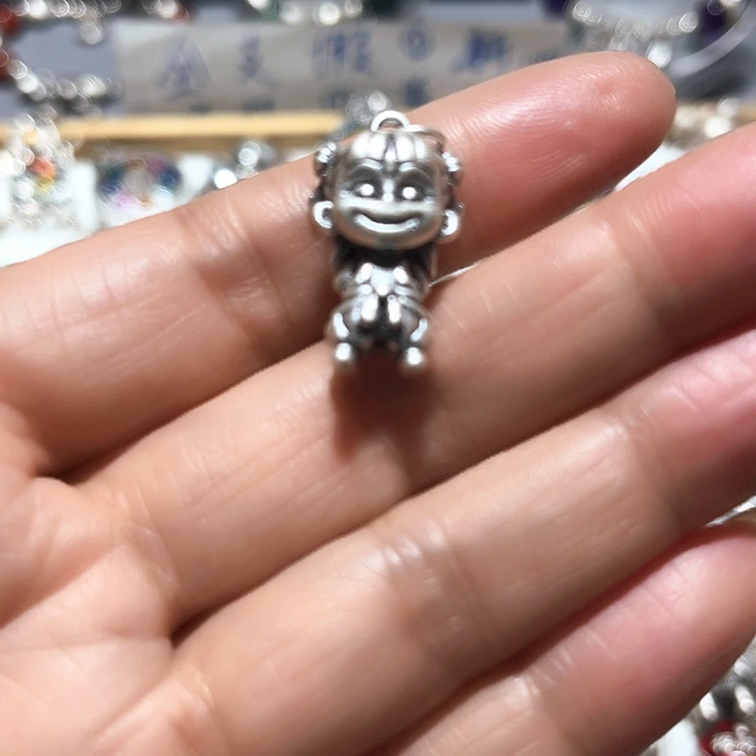 珐琅吊坠足银2233